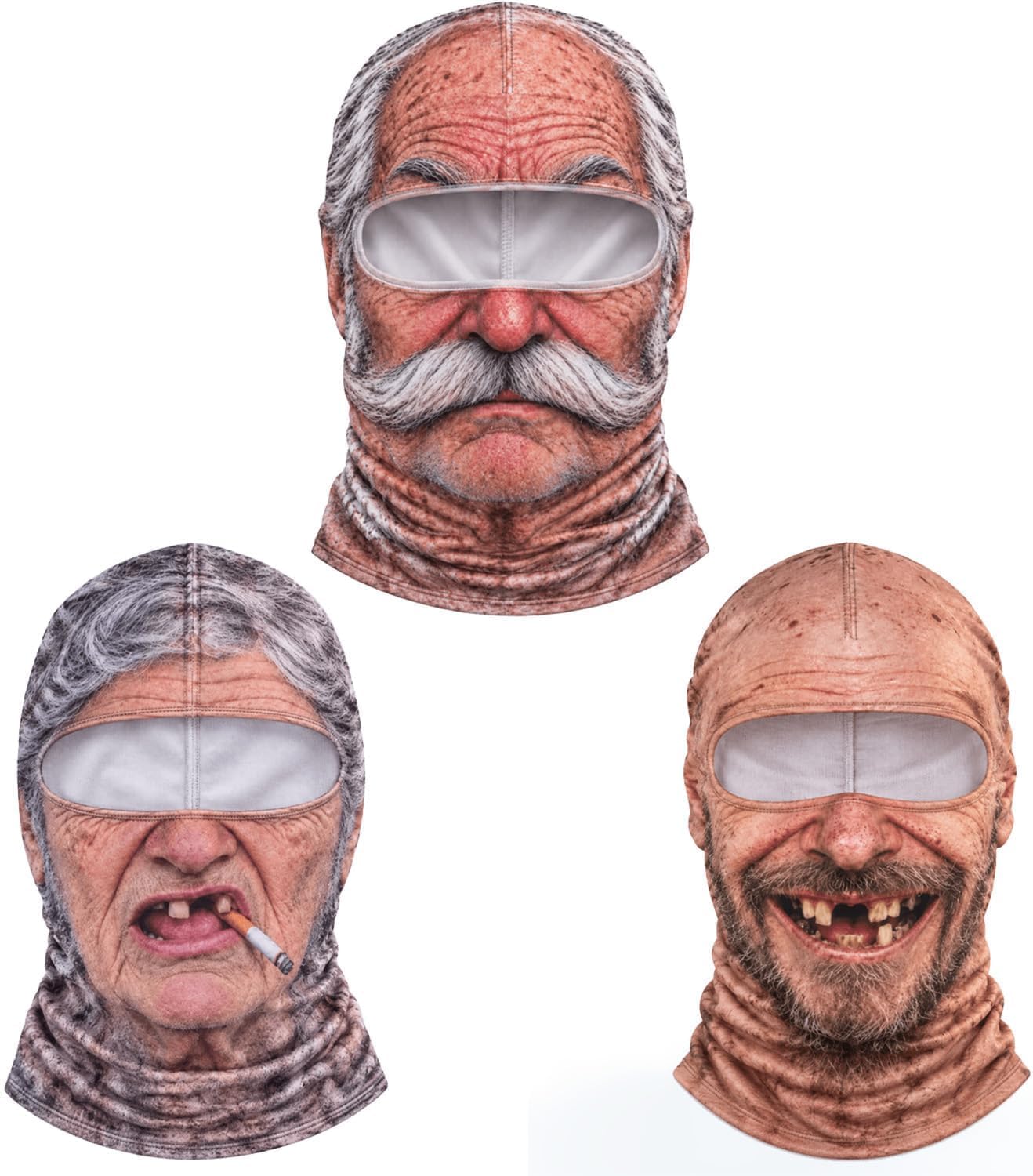 Funny Old Man Winter Balaclava - 3D Printing Mask ulasan dan harga