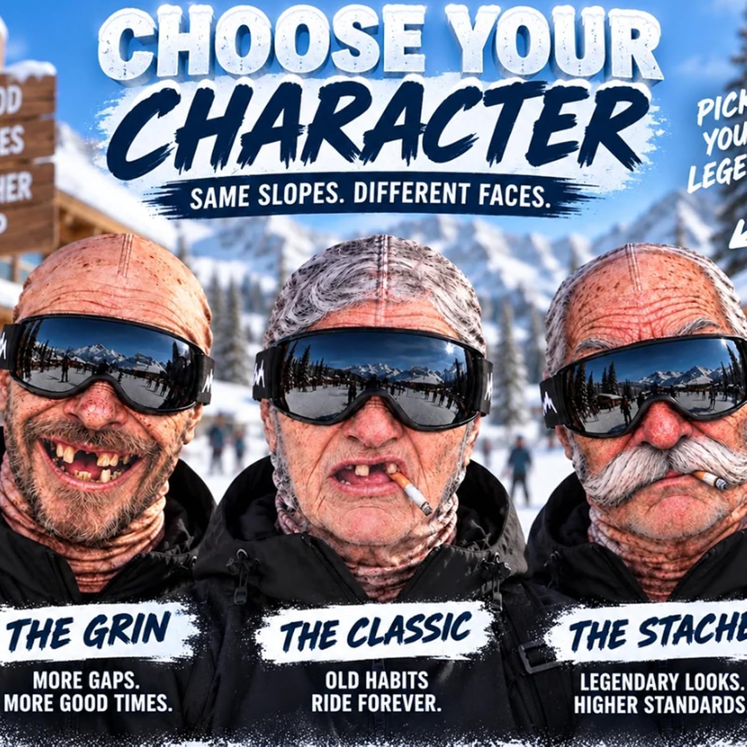 Funny Old Man Winter Balaclava - 3D Printing Mask ulasan dan harga