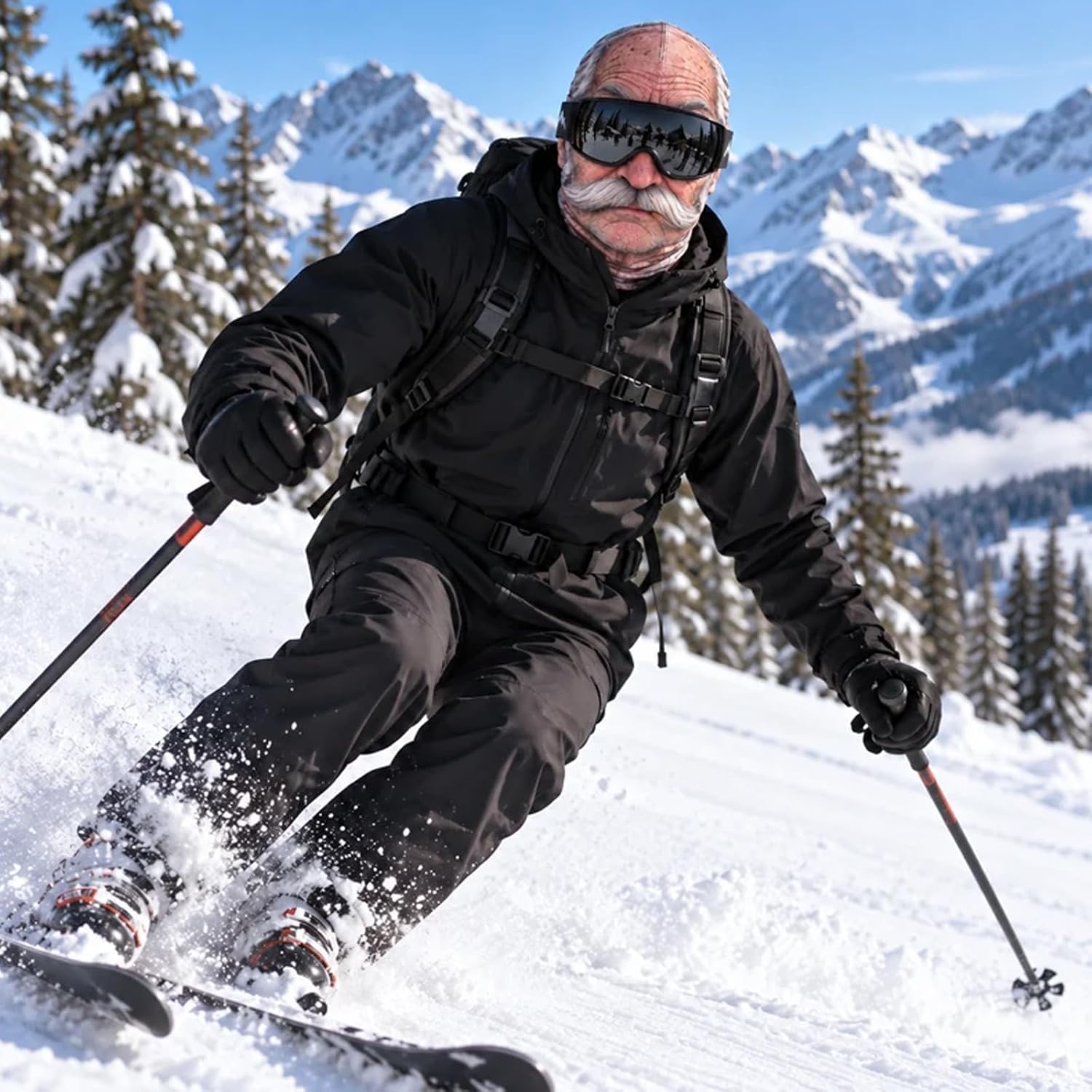 Funny Old Man Winter Balaclava - 3D Printing Mask ulasan dan harga