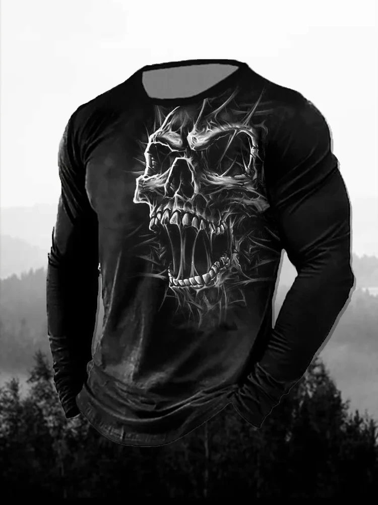 Men's 3D Print Red Dark Skull  - 3D Printing Custom ulasan dan harga