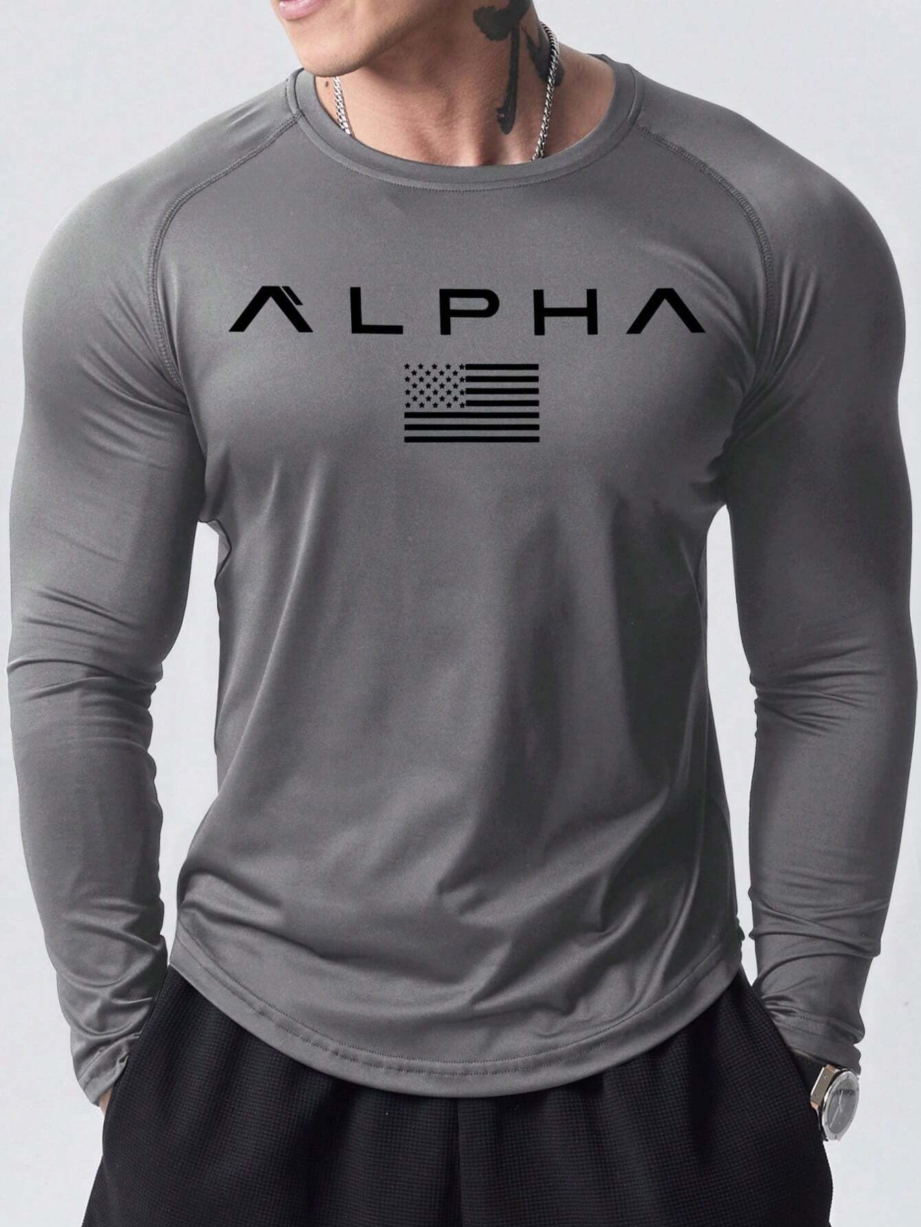 New Men's Long-Sleeved T-Shirt - 3D Printing Custom ulasan dan harga