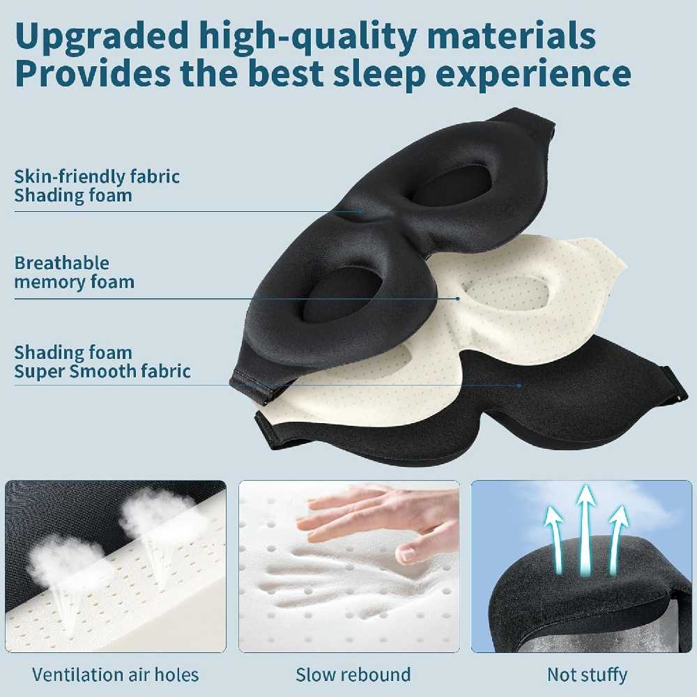 1PCS Sleep Mask, 3D Blocking L - 3D Printing Mask ulasan dan harga