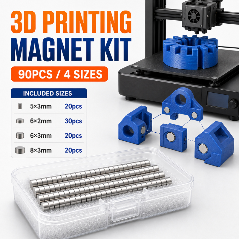 90pcs 3D Printing Magnet Kit 4 - 3D Printing Bambu Lab ulasan dan harga